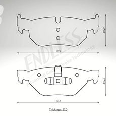 Endless Bremsbeläge Hinterachse für BMW Art. A14350