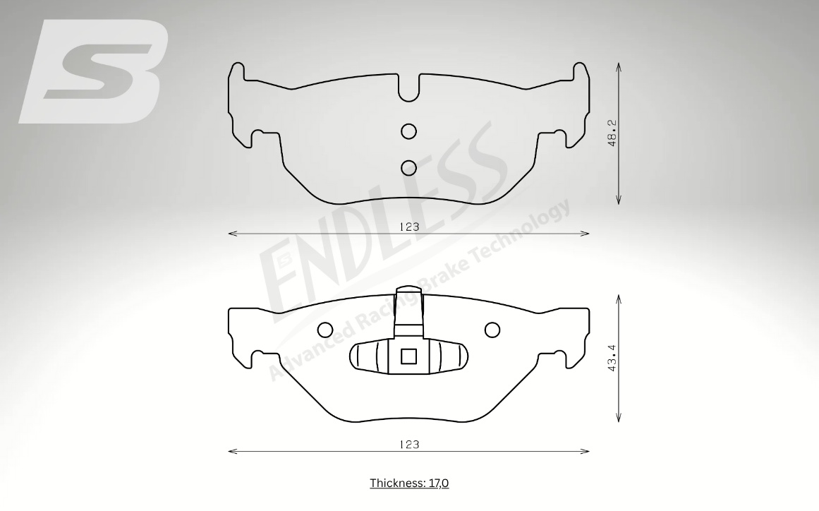 Endless Bremsbeläge Hinterachse für BMW Art. A14350