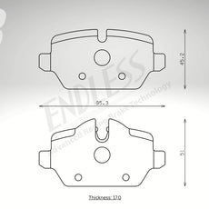 Endless Bremsbeläge Hinterachse für BMW Art. A14370