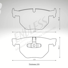 Endless Bremsbeläge Hinterachse für BMW Art. A14380