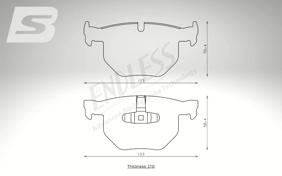 Endless Bremsbeläge Hinterachse für BMW Art. A14380
