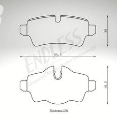 Endless Bremsbeläge Hinterachse für Mini Art. A14410