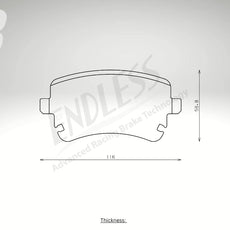 Endless Bremsbeläge Hinterachse für VW Art. A14490