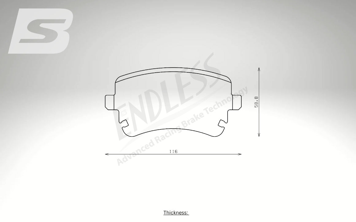 Endless Bremsbeläge Hinterachse für Audi Art. A14490