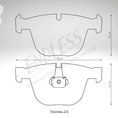 Endless Bremsbeläge Hinterachse für BMW Art. A14510