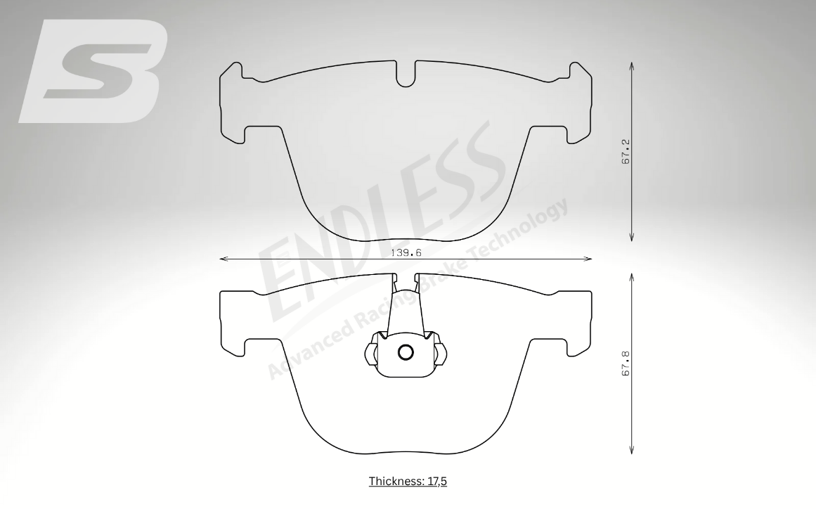 Endless Bremsbeläge Hinterachse für BMW Art. A14510