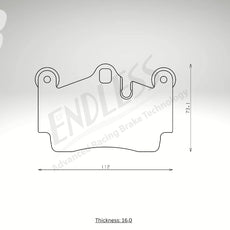Endless Bremsbeläge Hinterachse für Audi Art. A14660