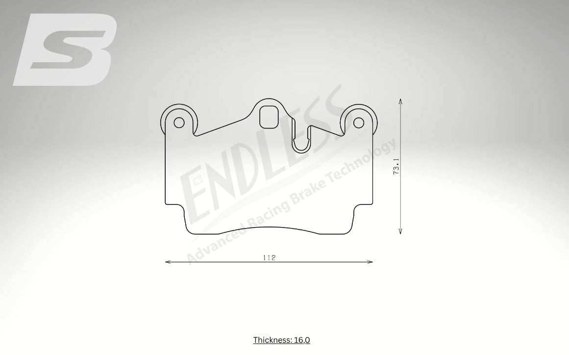 Endless Bremsbeläge Hinterachse für Audi Art. A14660