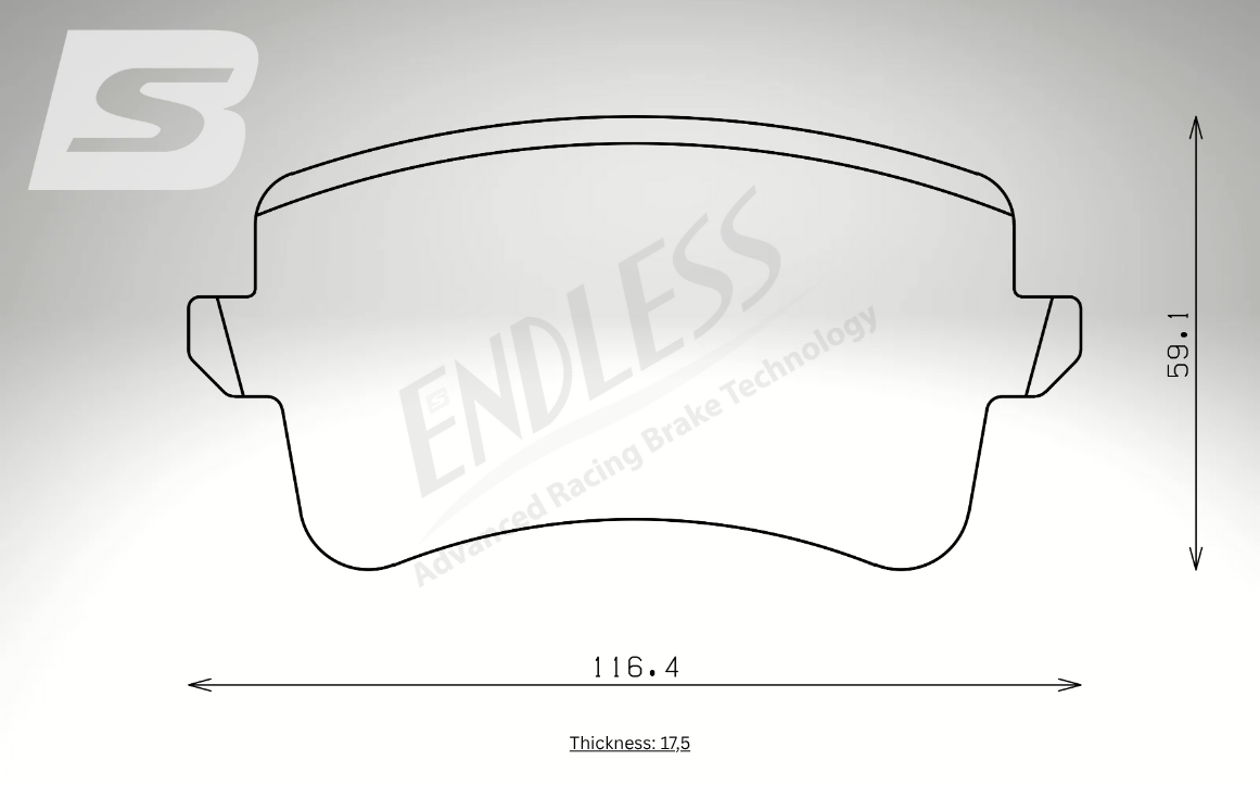 Endless Bremsbeläge Hinterachse für Audi Art. A14690