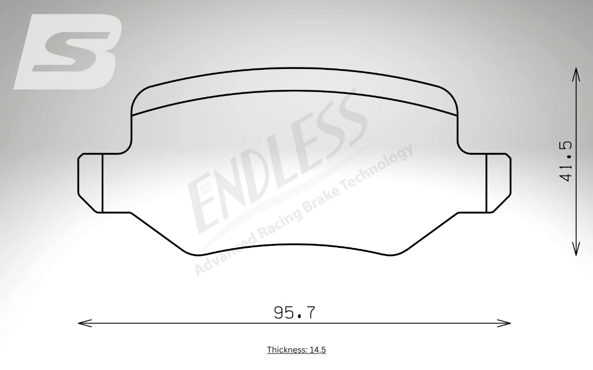 Endless Bremsbeläge Hinterachse für Mercedes Art. A14720