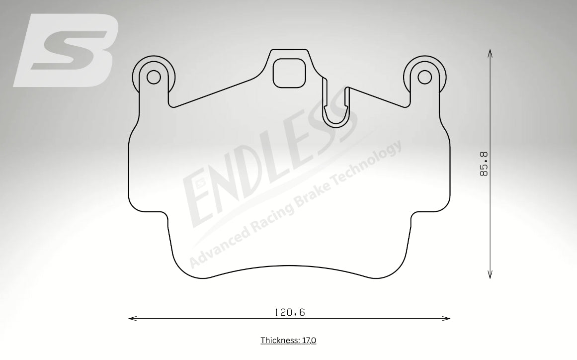 Endless Bremsbeläge Hinterachse für Porsche Art. A14750