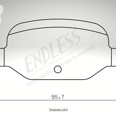Endless Bremsbeläge Hinterachse für Lancia Art. A14820