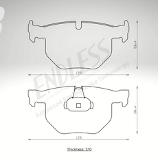 Endless Bremsbeläge Hinterachse für BMW Art. A14860