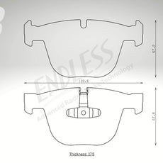Endless Bremsbeläge Hinterachse für BMW Art. A14880