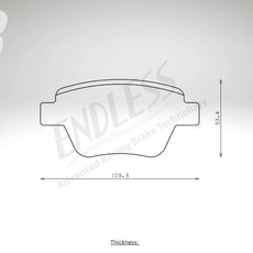 Endless Bremsbeläge Hinterachse für VW Art. A14940