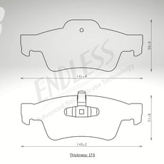 Endless Bremsbeläge Hinterachse für Mercedes Art. A14960