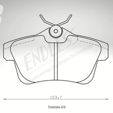 Endless Bremsbeläge Hinterachse für Citroen Art. A14990