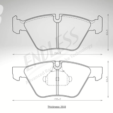 Endless Bremsbeläge Vorderachse für BMW Art. A23010