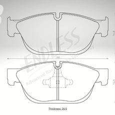 Endless Bremsbeläge Vorderachse für Peugeot Art. A23030