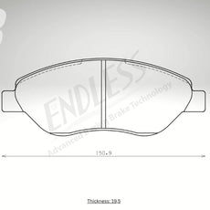 Endless Bremsbeläge Vorderachse für Lancia Art. A23040
