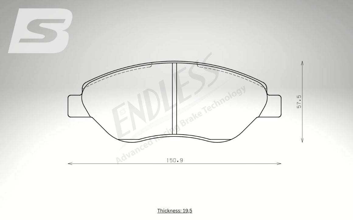 Endless Bremsbeläge Vorderachse für Lancia Art. A23040