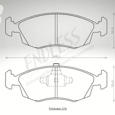 Endless Bremsbeläge Vorderachse für Fiat Art. A23090