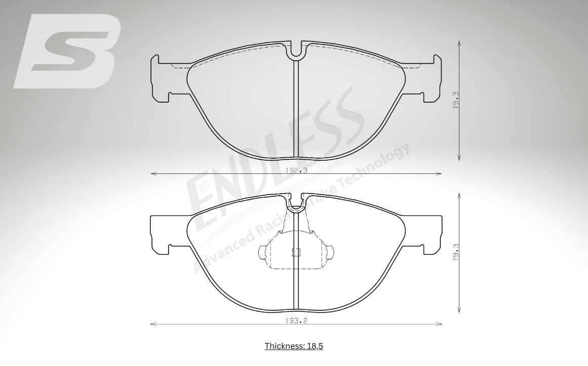 Endless Bremsbeläge Vorderachse für BMW Art. A23100