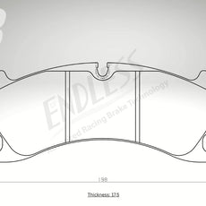 Endless Bremsbeläge Vorderachse für Porsche Art. A23140