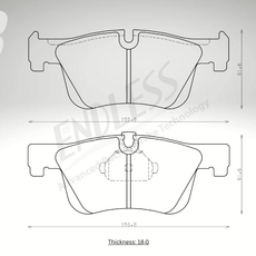 Endless Bremsbeläge Vorderachse für BMW Art. A23190