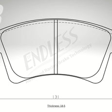 Endless Bremsbeläge Vorderachse für Mercedes Art. A23220