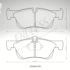 Endless Bremsbeläge Vorderachse für BMW Art. A23250