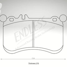 Endless Bremsbeläge Vorderachse für Mercedes Art. A23300