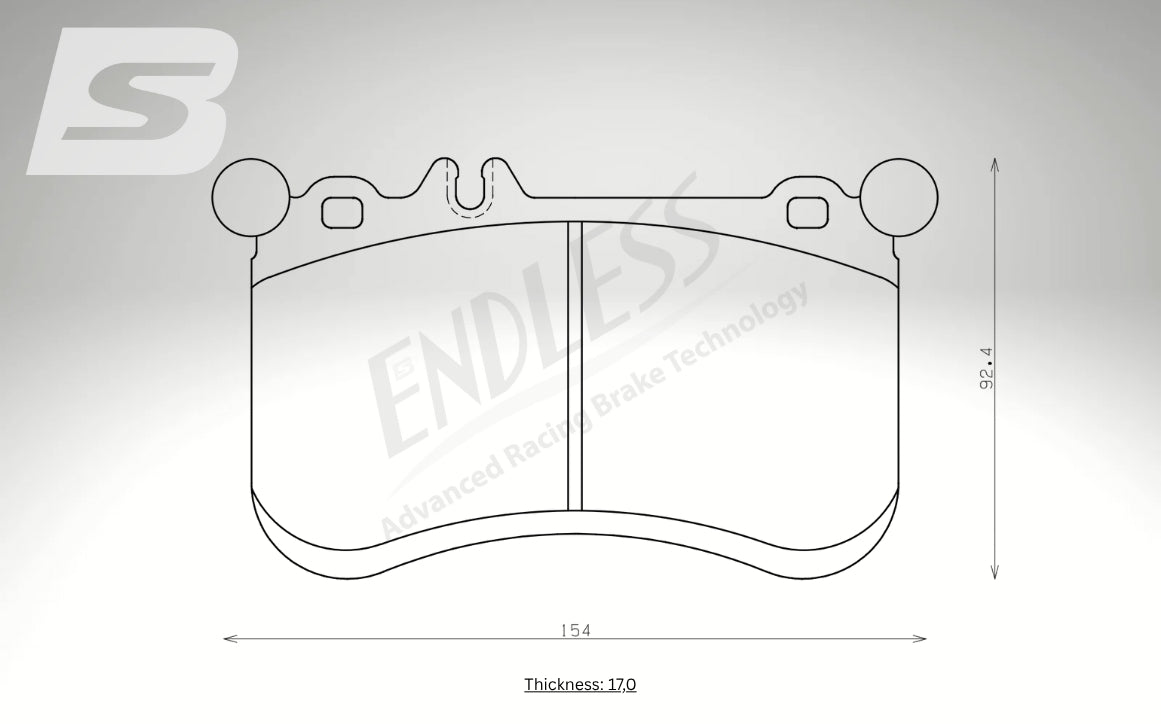 Endless Bremsbeläge Vorderachse für Mercedes Art. A23300