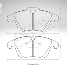 Endless Bremsbeläge Vorderachse für Ford Art. A23360