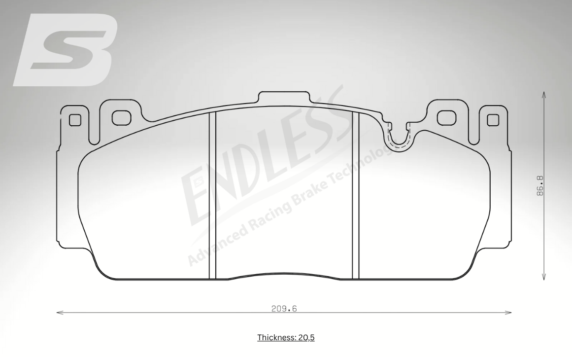 Endless Bremsbeläge Vorderachse für BMW Art. A23380K