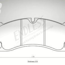 Endless Bremsbeläge Vorderachse für Porsche Art. A23400