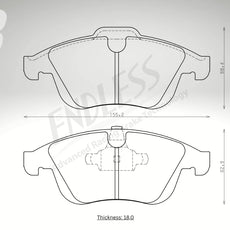 Endless Bremsbeläge Vorderachse für Renault Art. A23420