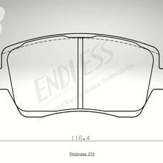 Endless Bremsbeläge Vorderachse für Nissan Art. A23430