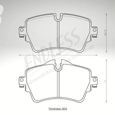 Endless Bremsbeläge Vorderachse für Mini Art. A23440