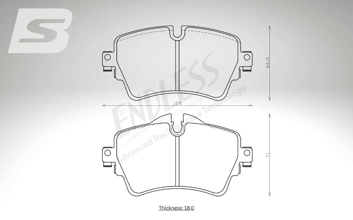 Endless Bremsbeläge Vorderachse für Mini Art. A23440