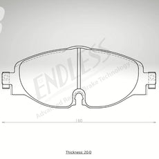 Endless Bremsbeläge Vorderachse für Skoda Art. A23570