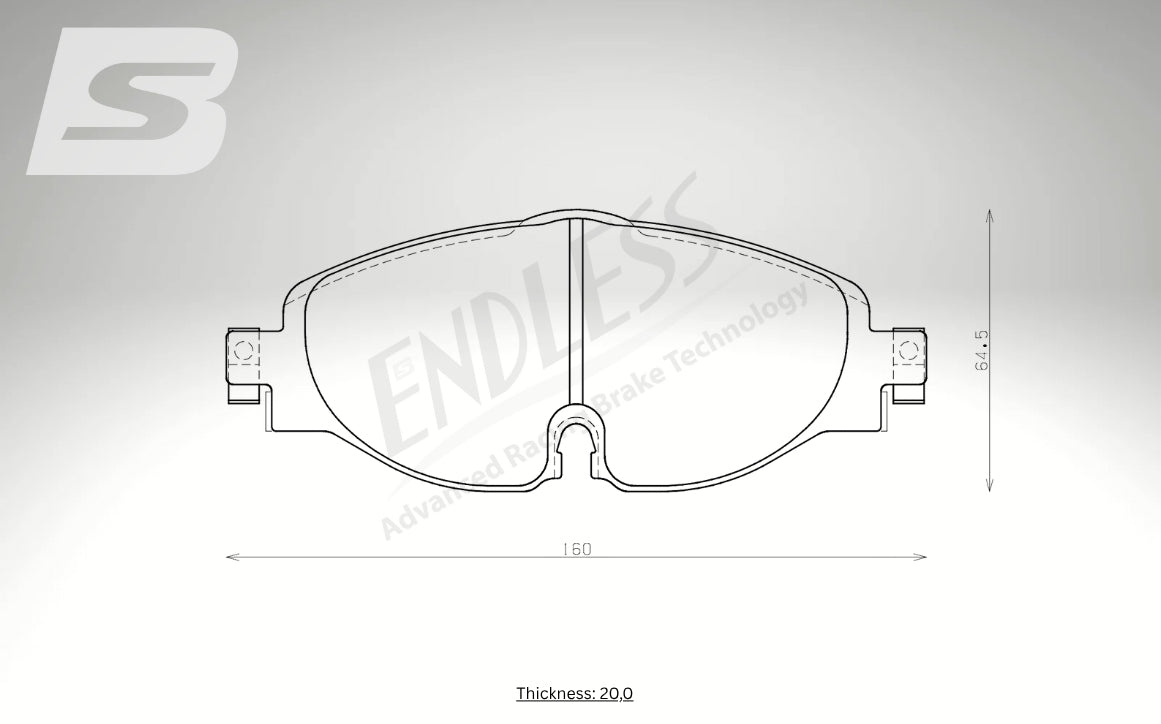Endless Bremsbeläge Vorderachse für Seat Art. A23570