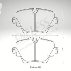 Endless Bremsbeläge Vorderachse für Mini Art. A23580