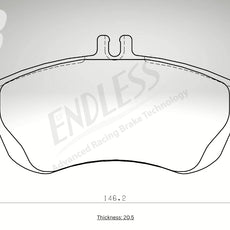 Endless Bremsbeläge Vorderachse für Mercedes Art. A23600