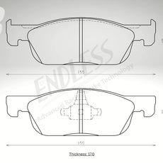 Endless Bremsbeläge Vorderachse für Renault Art. A23620