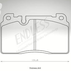 Endless Bremsbeläge Vorderachse für Porsche Art. A23650