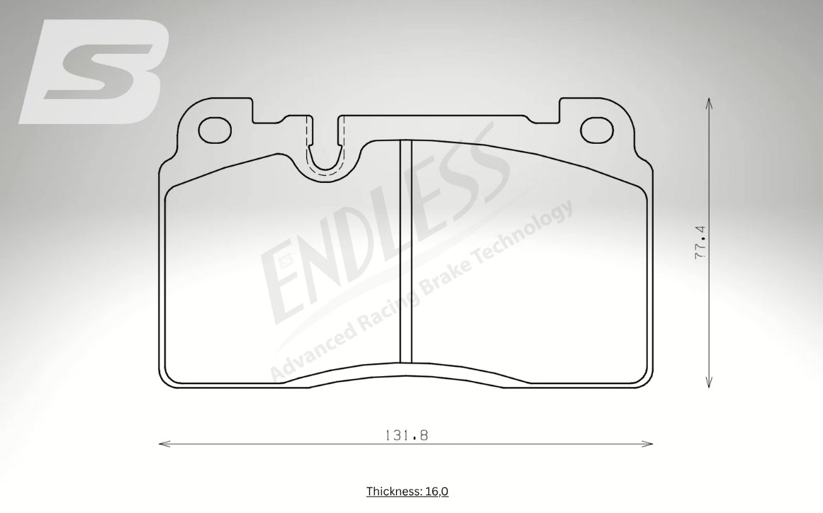 Endless Bremsbeläge Vorderachse für Porsche Art. A23650