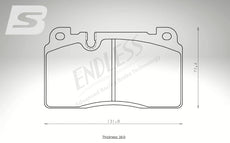 Endless Bremsbeläge Vorderachse für Porsche Art. A23650