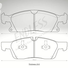 Endless Bremsbeläge Vorderachse für Mercedes Art. A23690