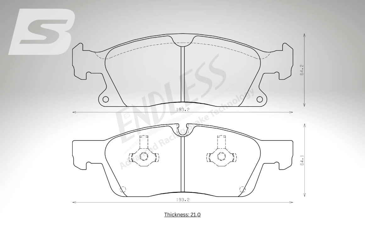 Endless Bremsbeläge Vorderachse für Mercedes Art. A23690